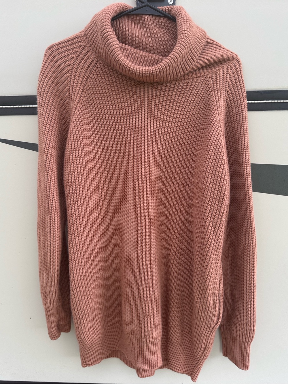 Pink Queen Cozy Turtleneck Sweater in Dusty Rose Brown